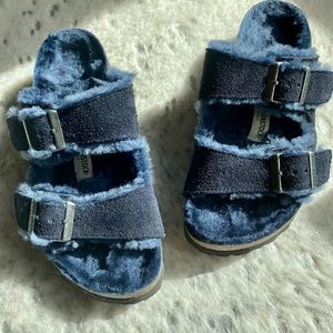 Birkenstock Genuine Shearling lined Slide Sandal Size 5 1/2